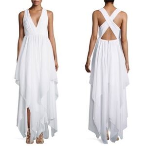 Alice + Olivia Mya Chiffon Handkerchief Dress